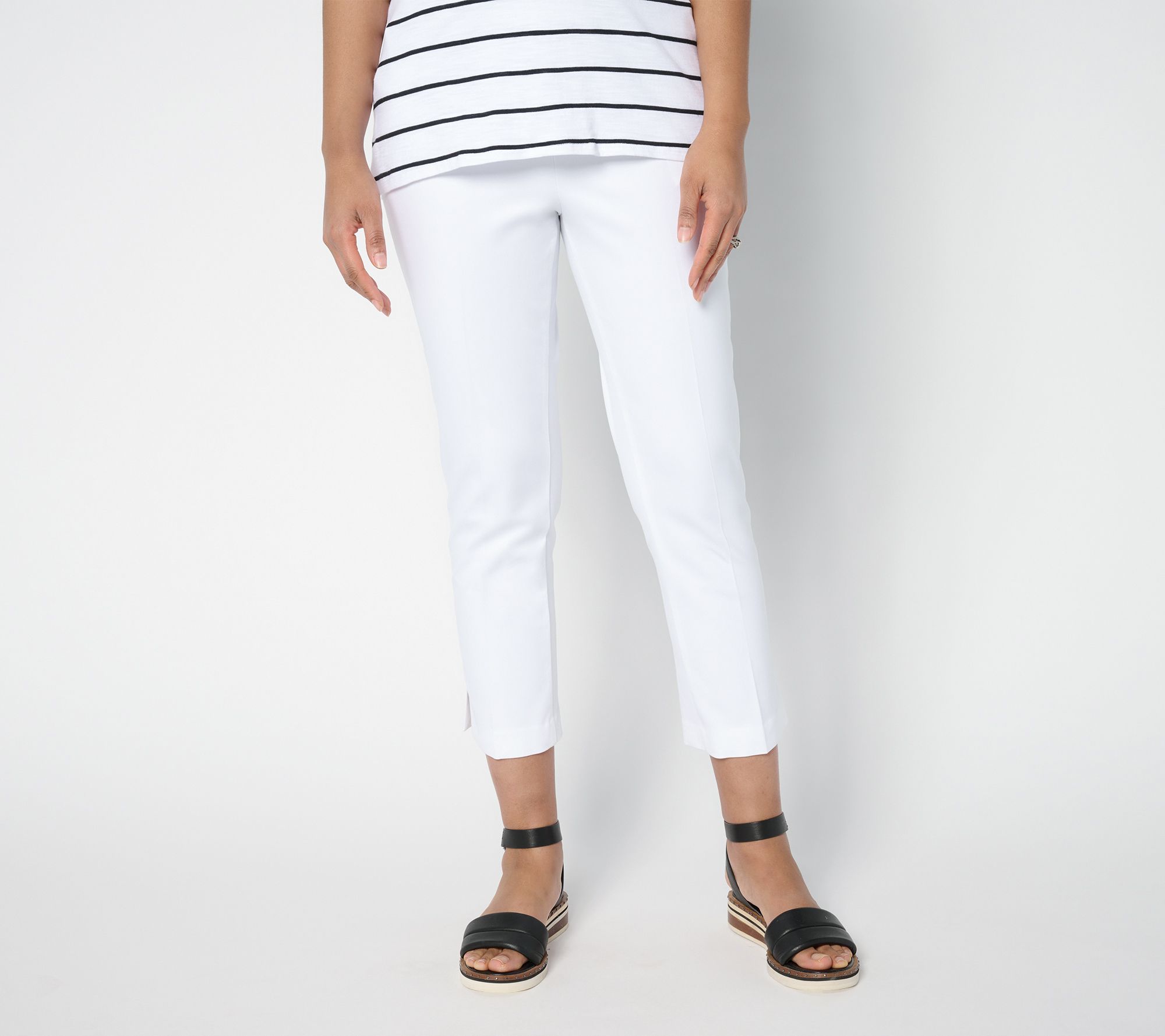 "As Is" Isaac Mizrahi Live! Tall 24/7 Stretch Icon Crop Pants