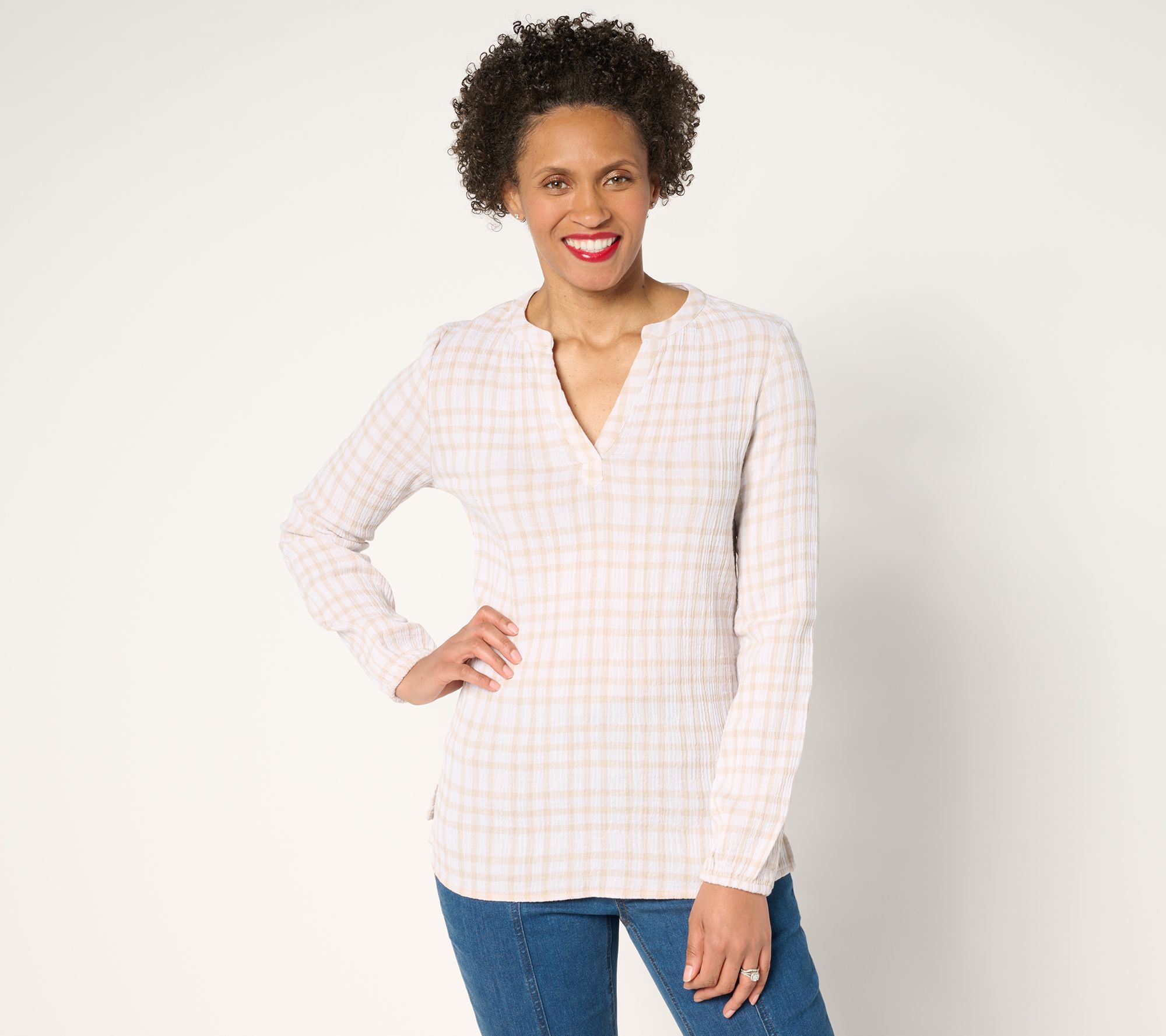 "As Is" Belle by Kim Gravel Pucker Perfect Plaid 100% Cotton Popover