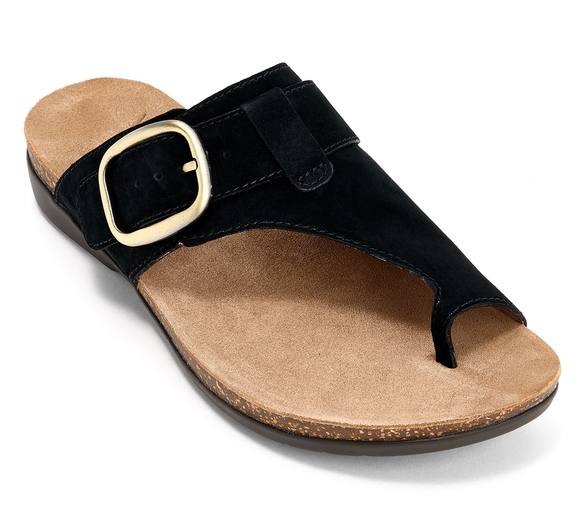 "As Is" Dansko Leather Adjustable Toe- Loop Thong Sandals- Rylee