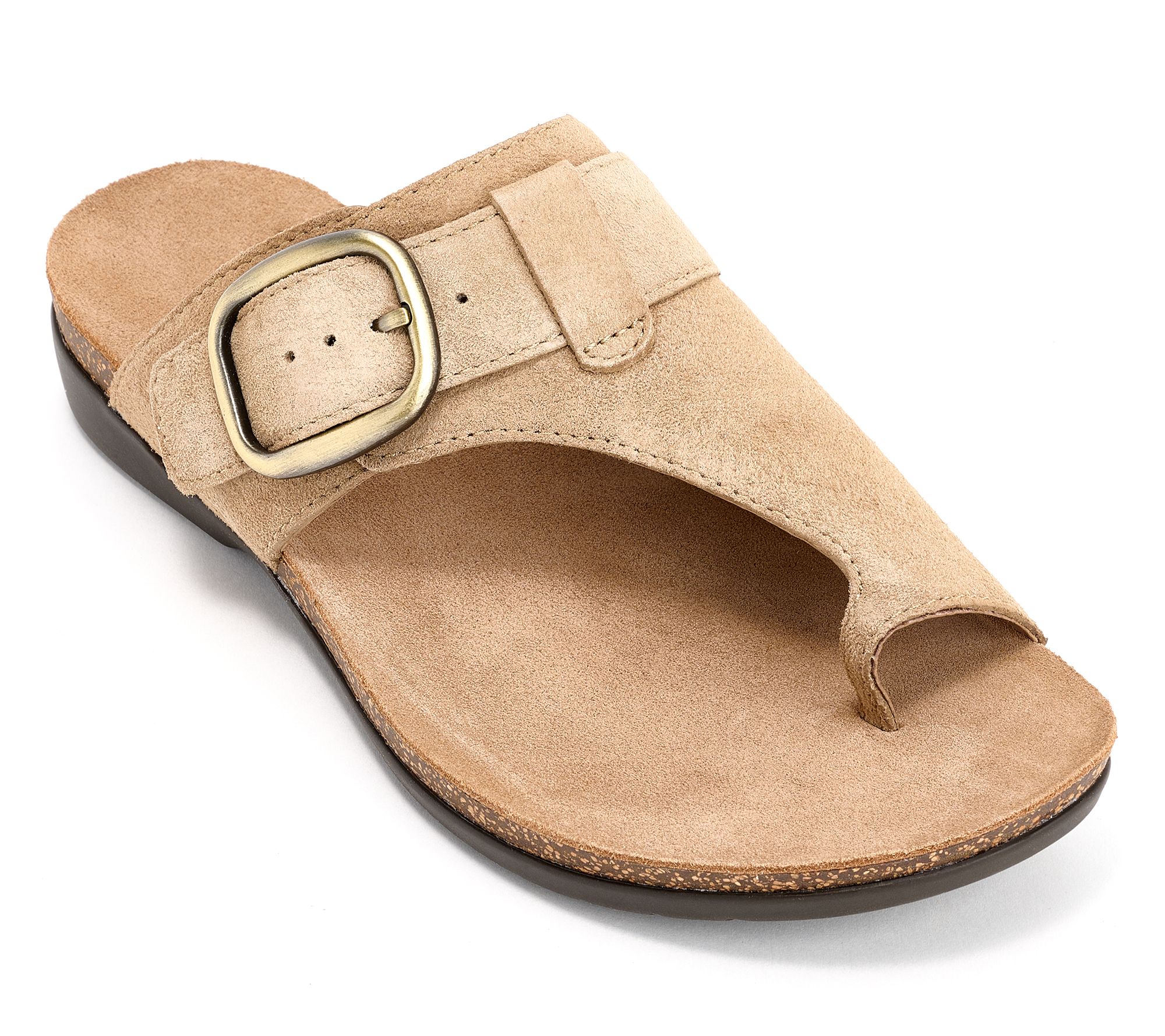 "As Is" Dansko Leather Adjustable Toe- Loop Thong Sandals- Rylee