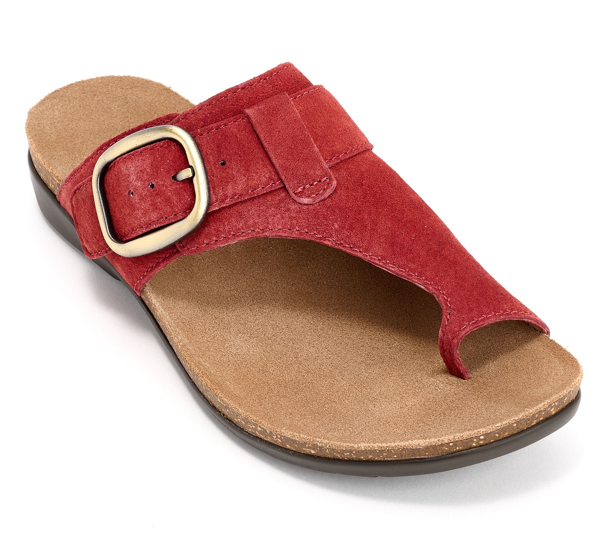 "As Is" Dansko Leather Adjustable Toe- Loop Thong Sandals- Rylee