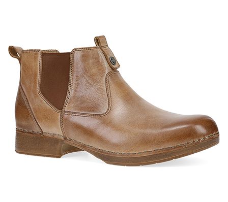Dansko Michele Tan Waxy Brush Off Leather Boot