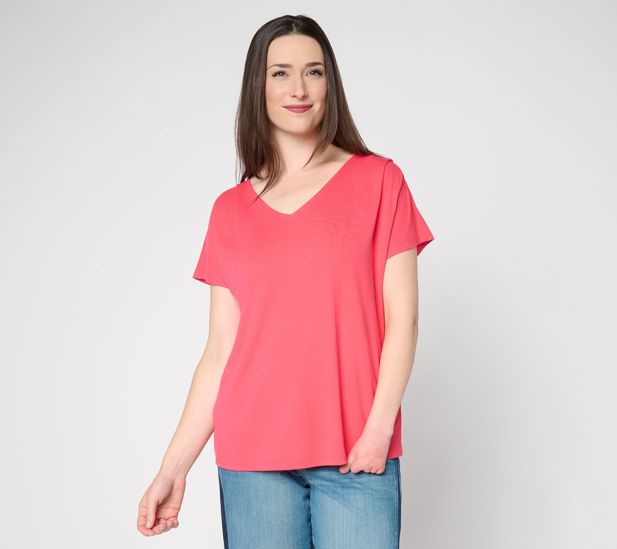 Mally Roncal V-Neck Dolman Sleeve Werk to Werk it Knit Top