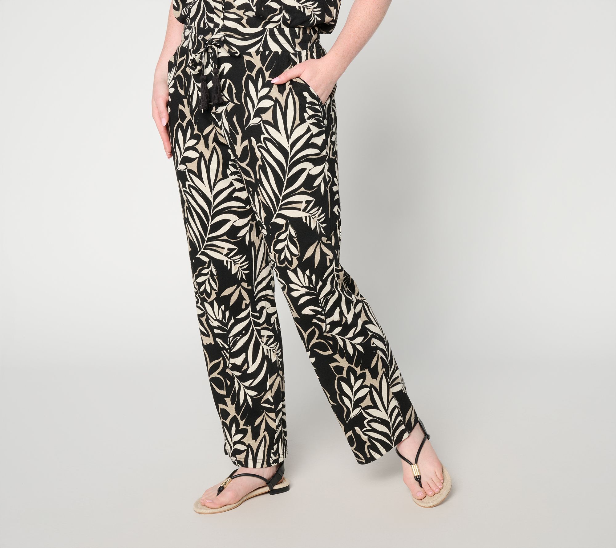 Belle by Kim Gravel Tall Packabelle Slay the Vacay Straight Pants