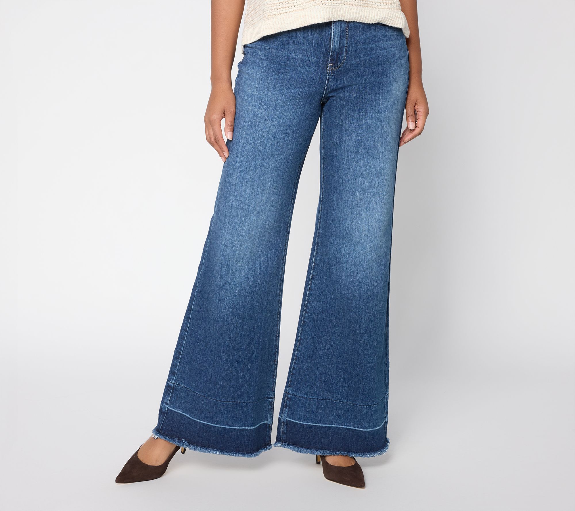 NYDJ Mia Palazzo Wide Leg Jeans with Released Hem