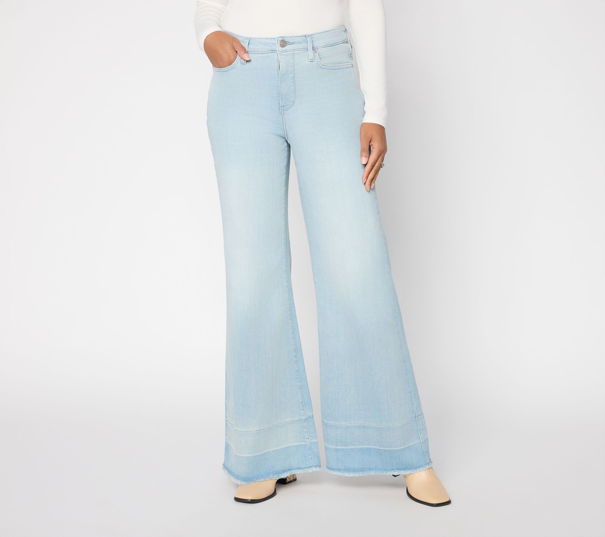 NYDJ Mia Palazzo Wide Leg Jeans with Released Hem