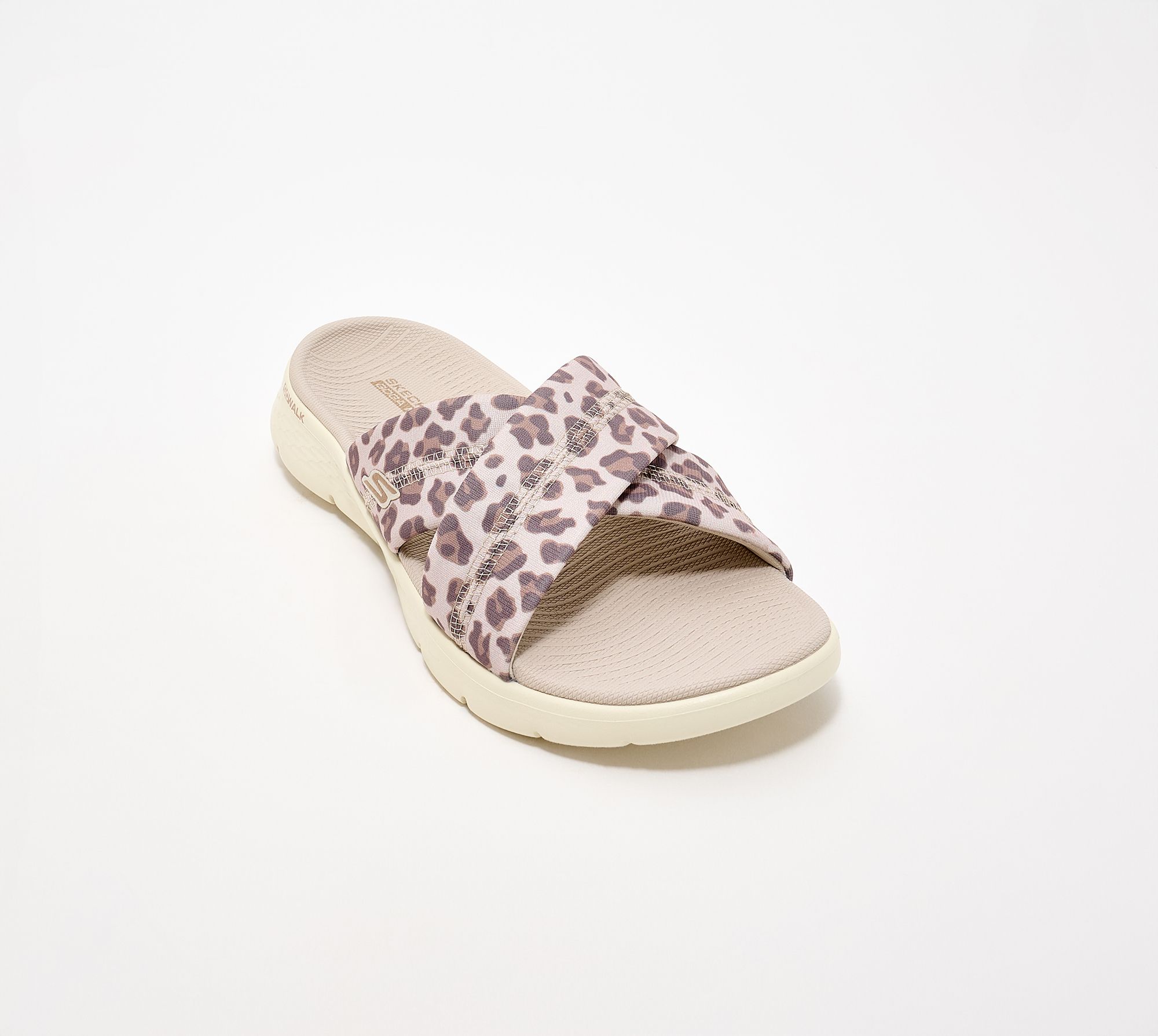 Skechers GO WALK Flex Leopard Crossband Sandals