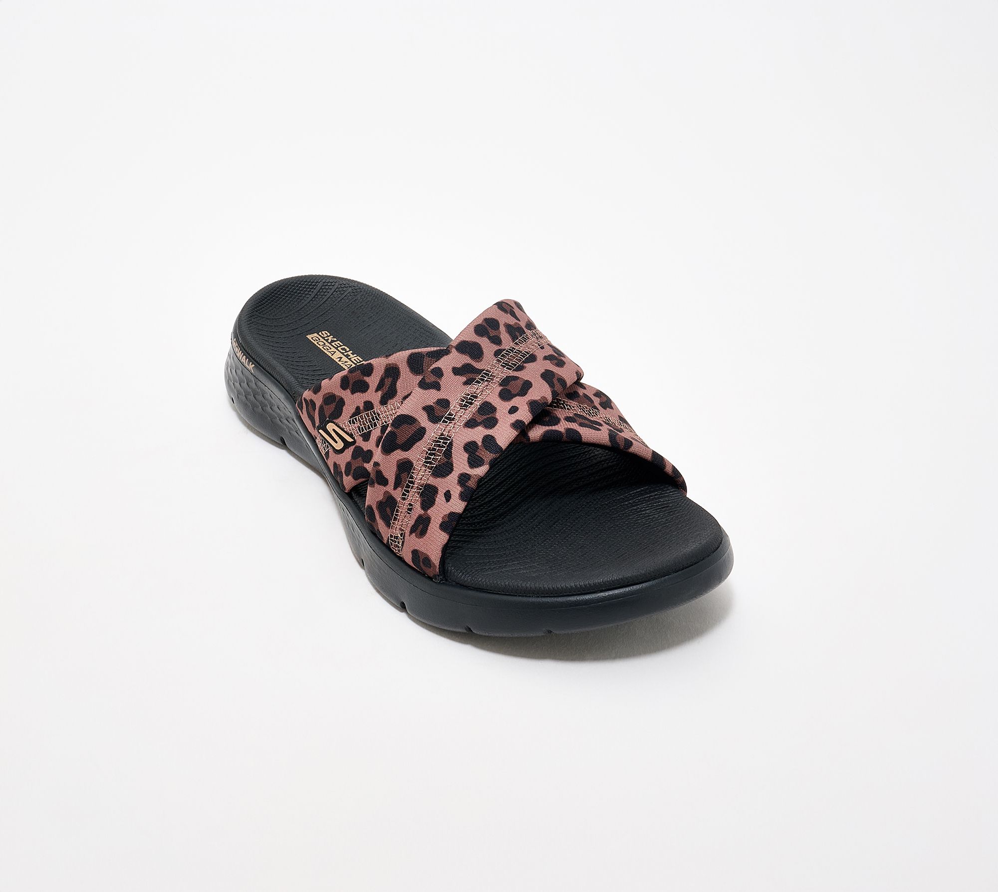 Skechers GO WALK Flex Leopard Crossband Sandals