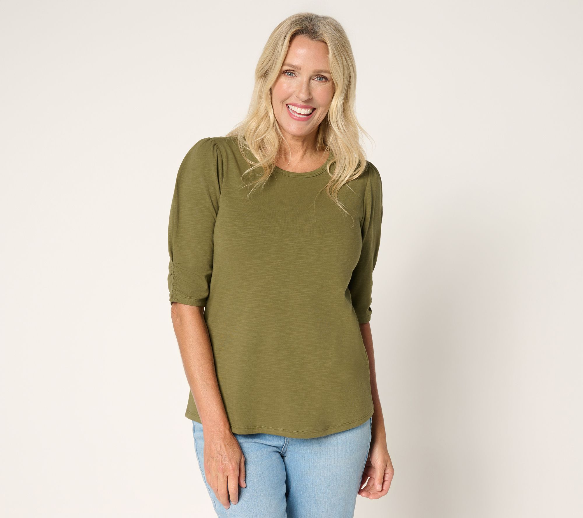 "As Is" Ree by The Pioneer Woman Essentials Puff Sleeve Top