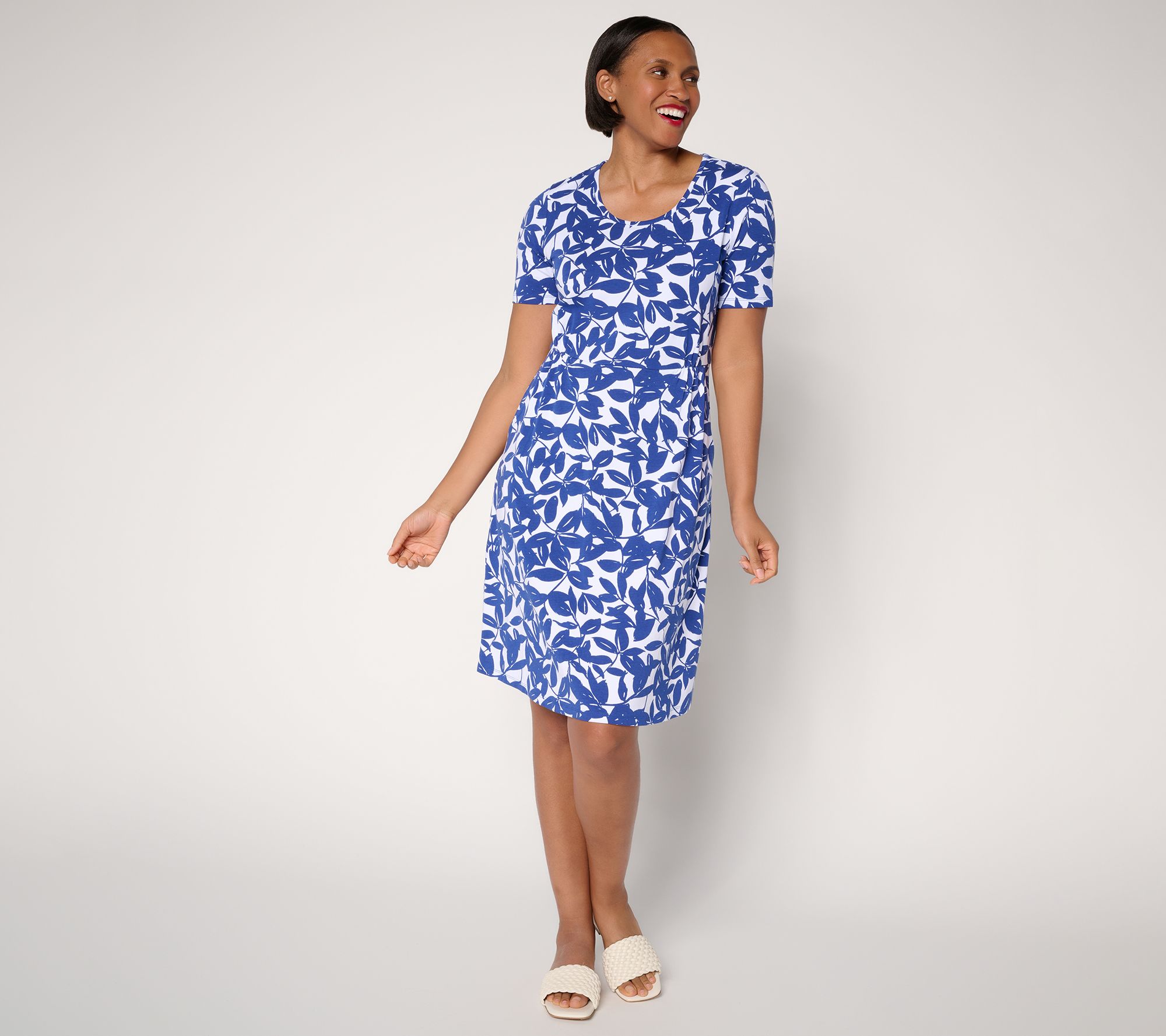 Denim & Co. Regular Favorite Jersey Printed or Solid Dress