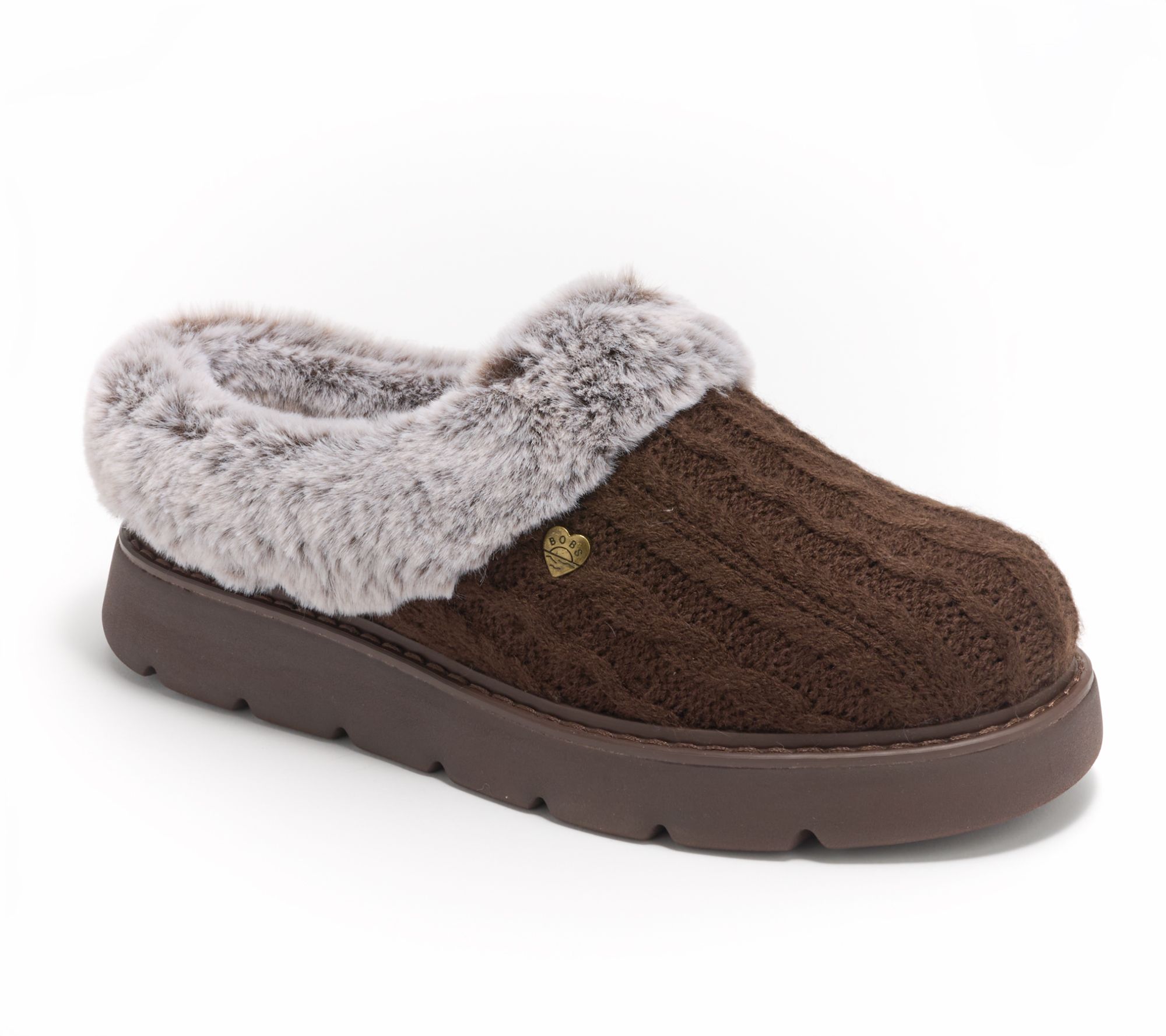 "As Is" Skechers Bobs Keepsake Light Slippers - Warm Greetings