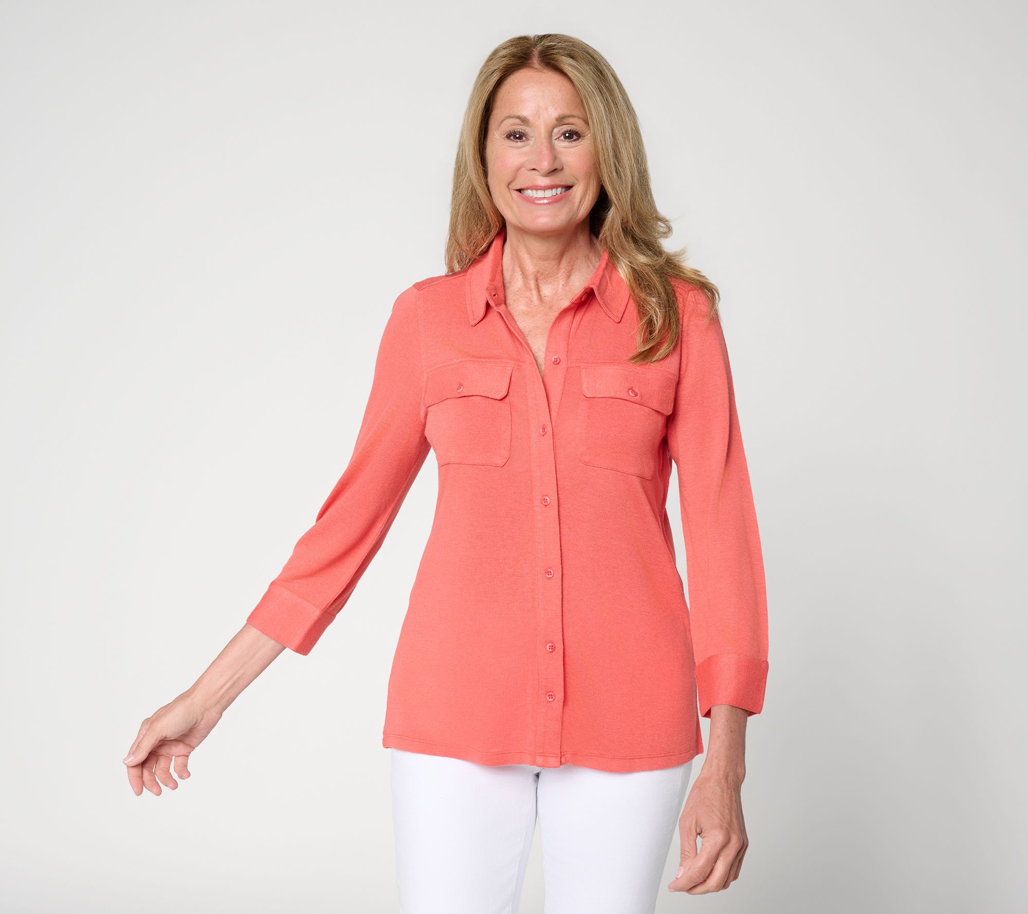 BEAUTIFUL by Lawrence Zarian California Cool Button Front Shirt