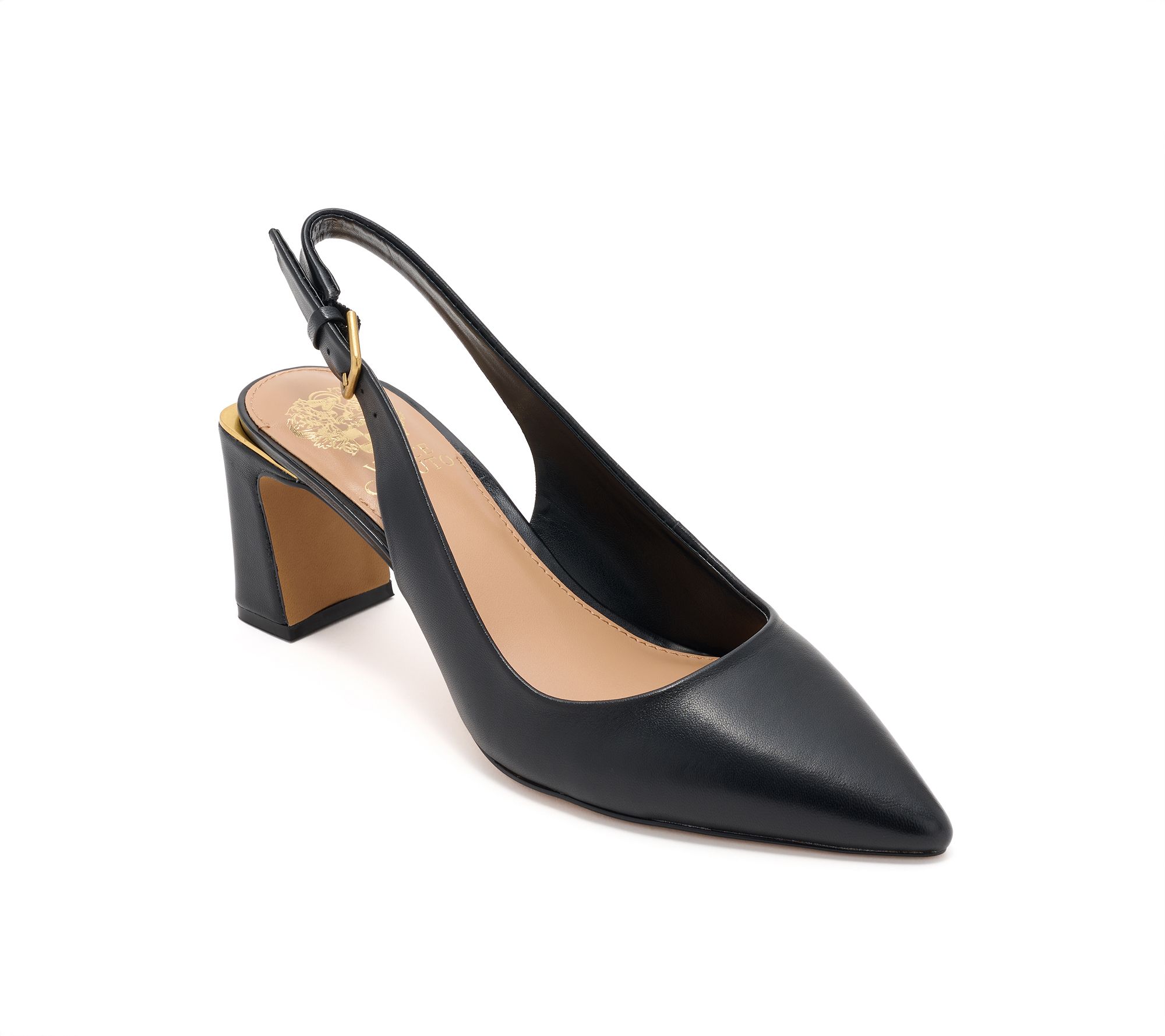"As Is" Vince Camuto Leather or Suede Slingback Pumps - Hamden-B