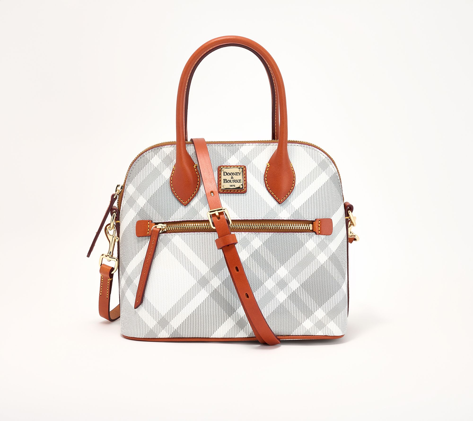 "As Is" Dooney & Bourke Coated Cotton Sutherland Domed Satchel