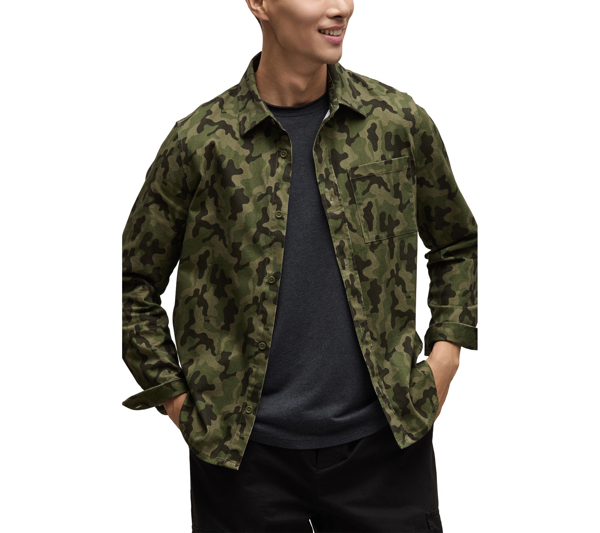 Barefoot Dreams Cotton Twill Shirt Jacket