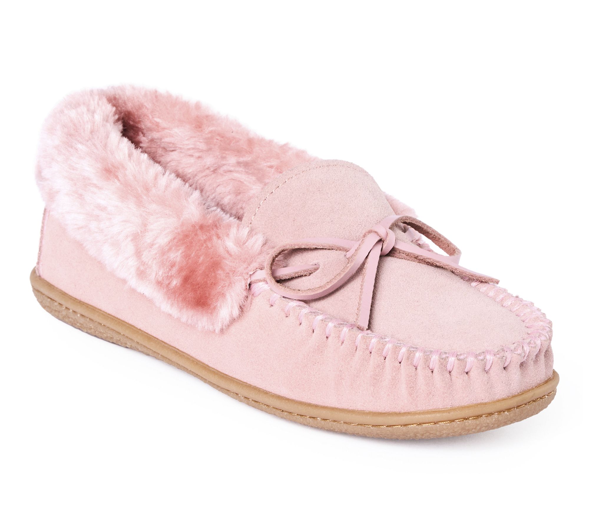 Minnetonka Women's Camp Collar Moc Suede Slippers