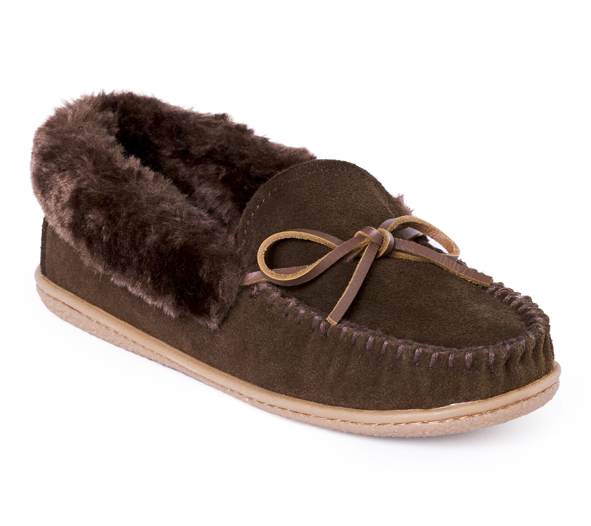 Minnetonka Women's Camp Collar Moc Suede Slippers