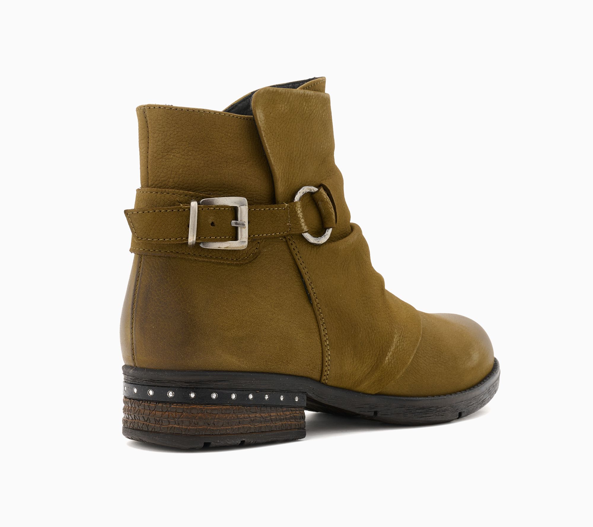 Miz Mooz Ruched Nubuck Moto Ankle Boots - Aura | QVC