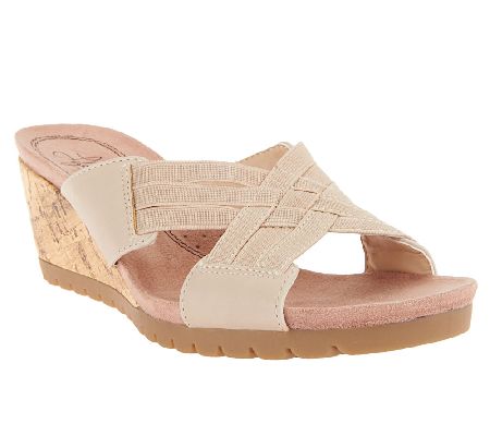 Lifestride Normal Wedge Sandals with Goring - QVC.com