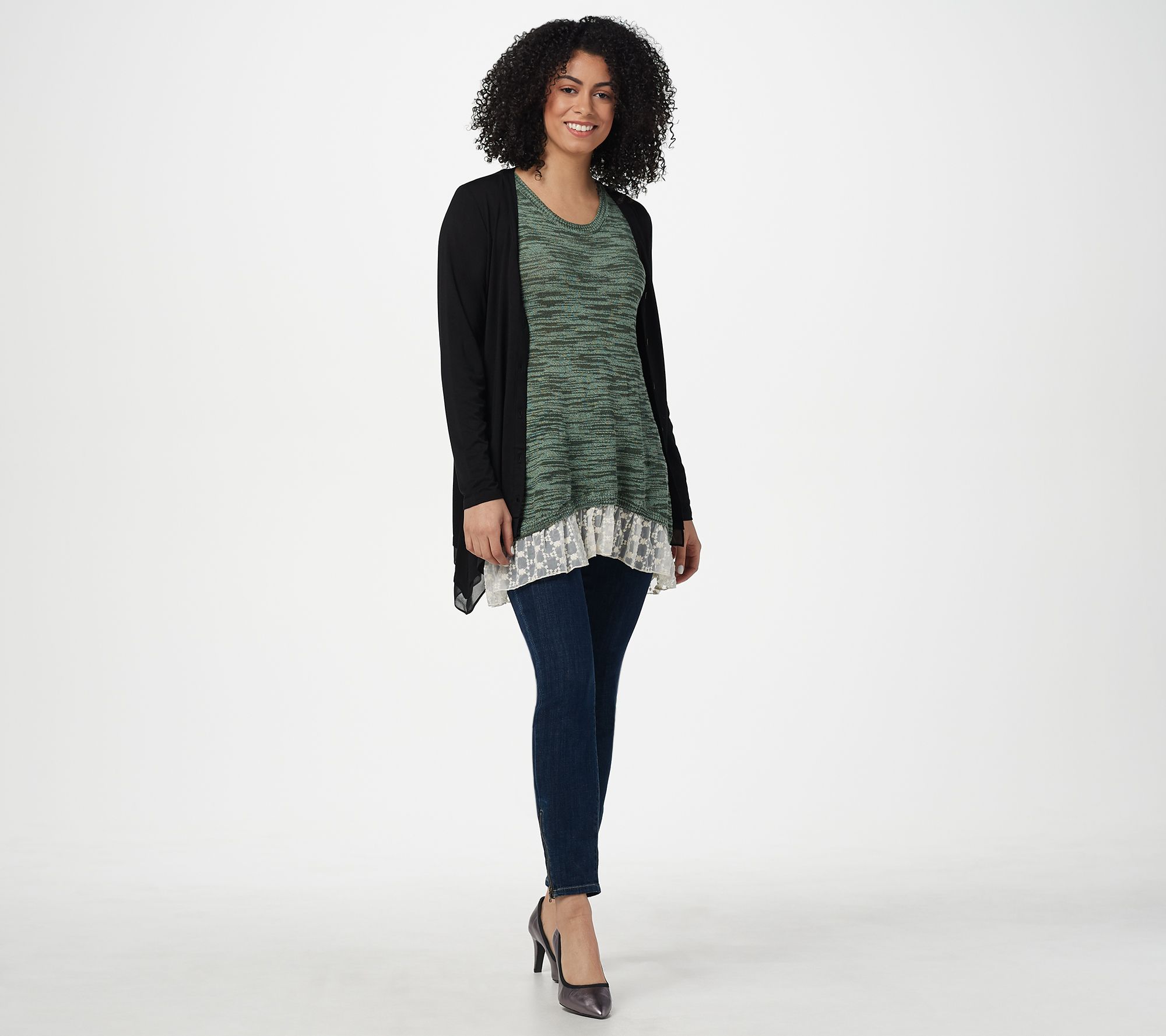 Haut manches longues imprimé tie dye LOGO by Lori Goldstein Colorblock taille S