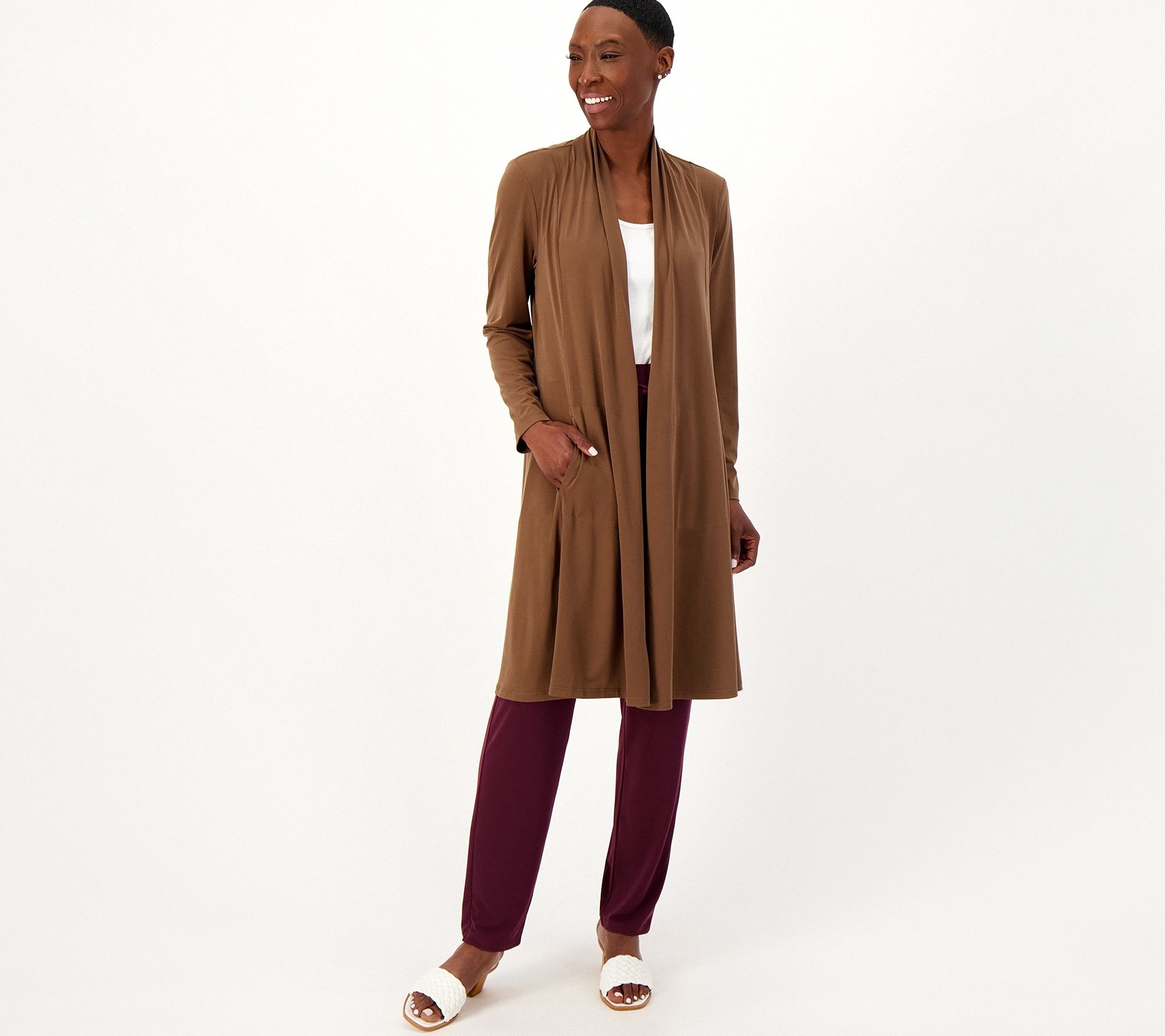 Every Day by Susan Graver Petite Liquid Knit Duster Cardigan