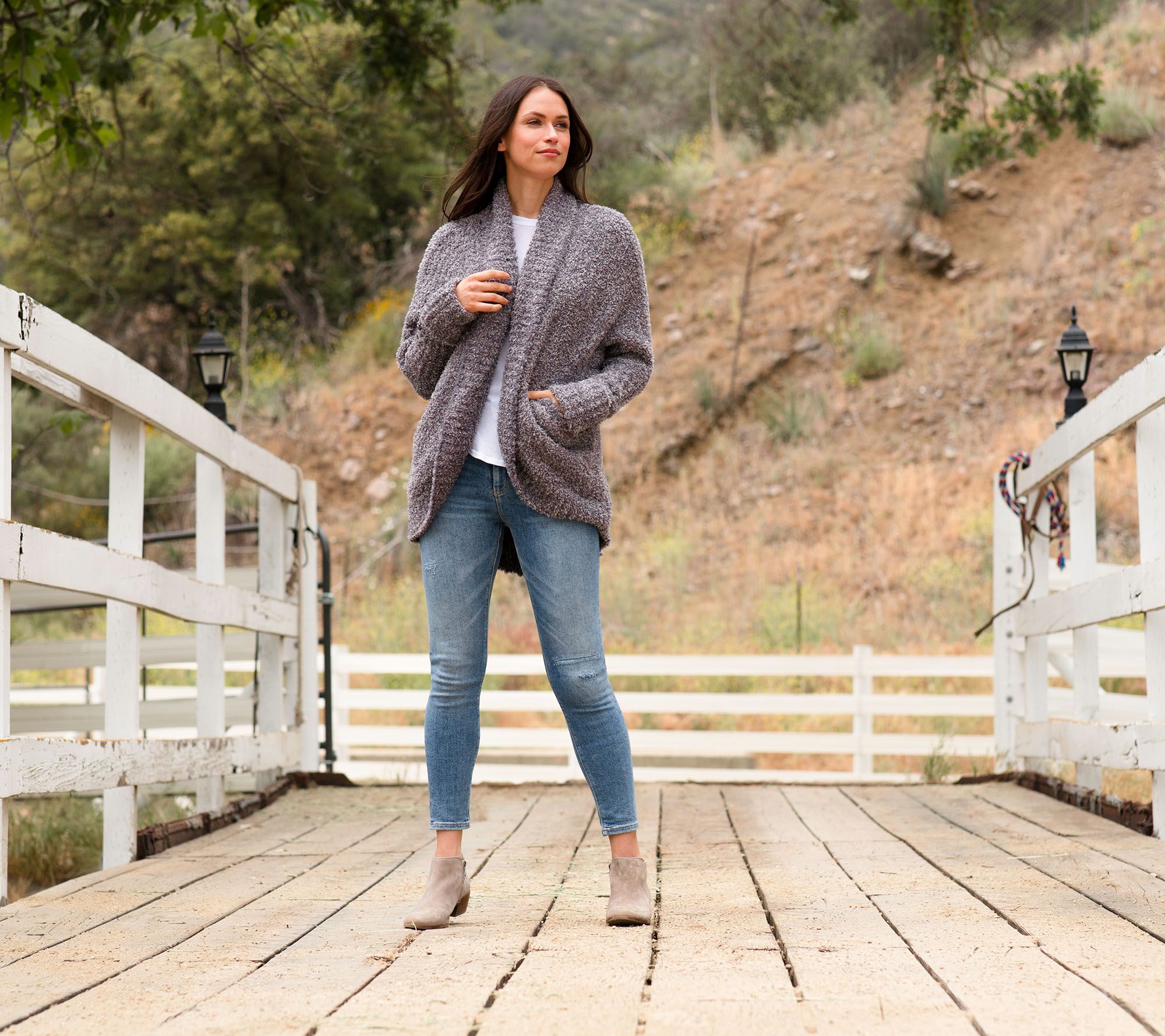 barefoot dreams cozychic cocoon cardigan