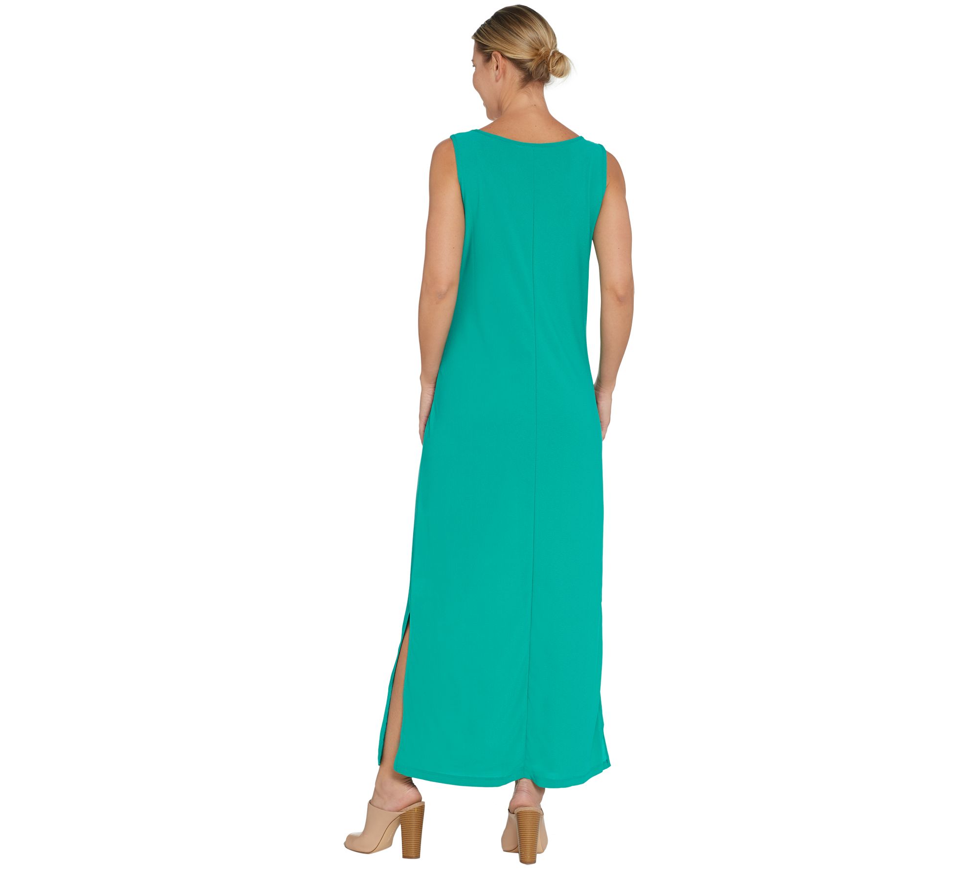 sleeveless knit maxi dress