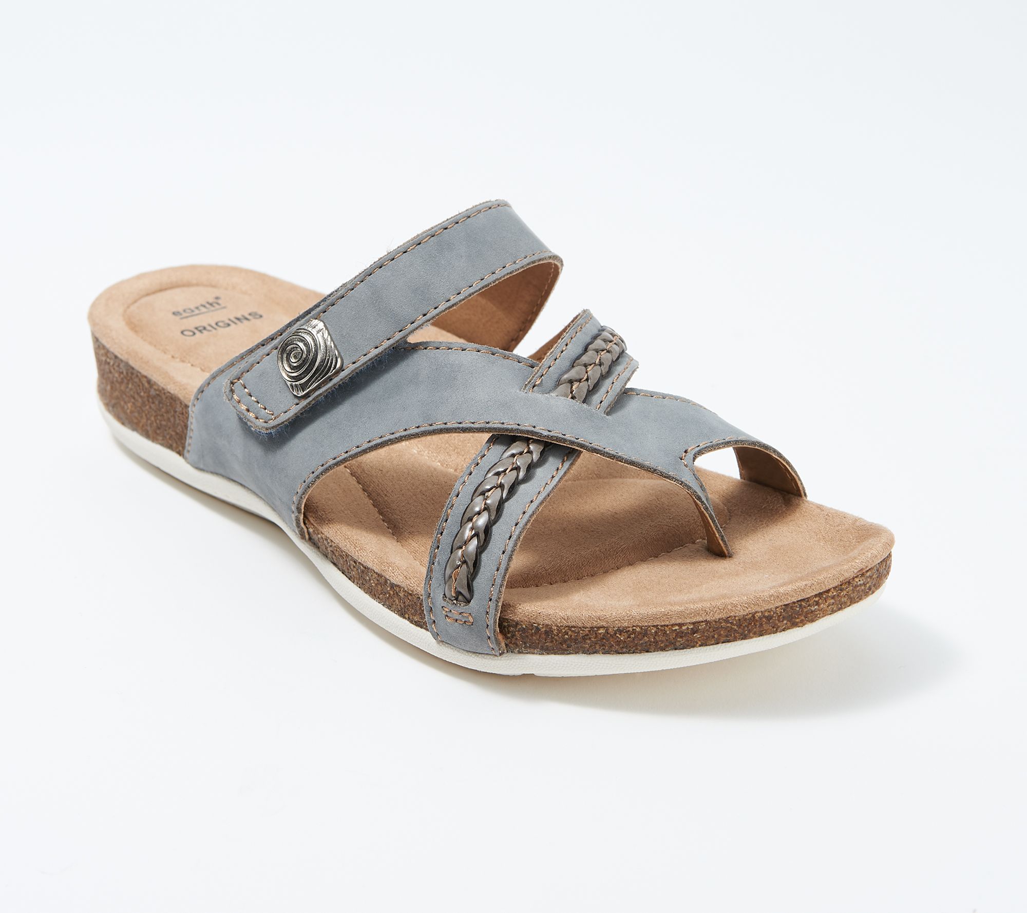 Earth Origins Leather Thong Sandals- Bosk Brent - QVC.com