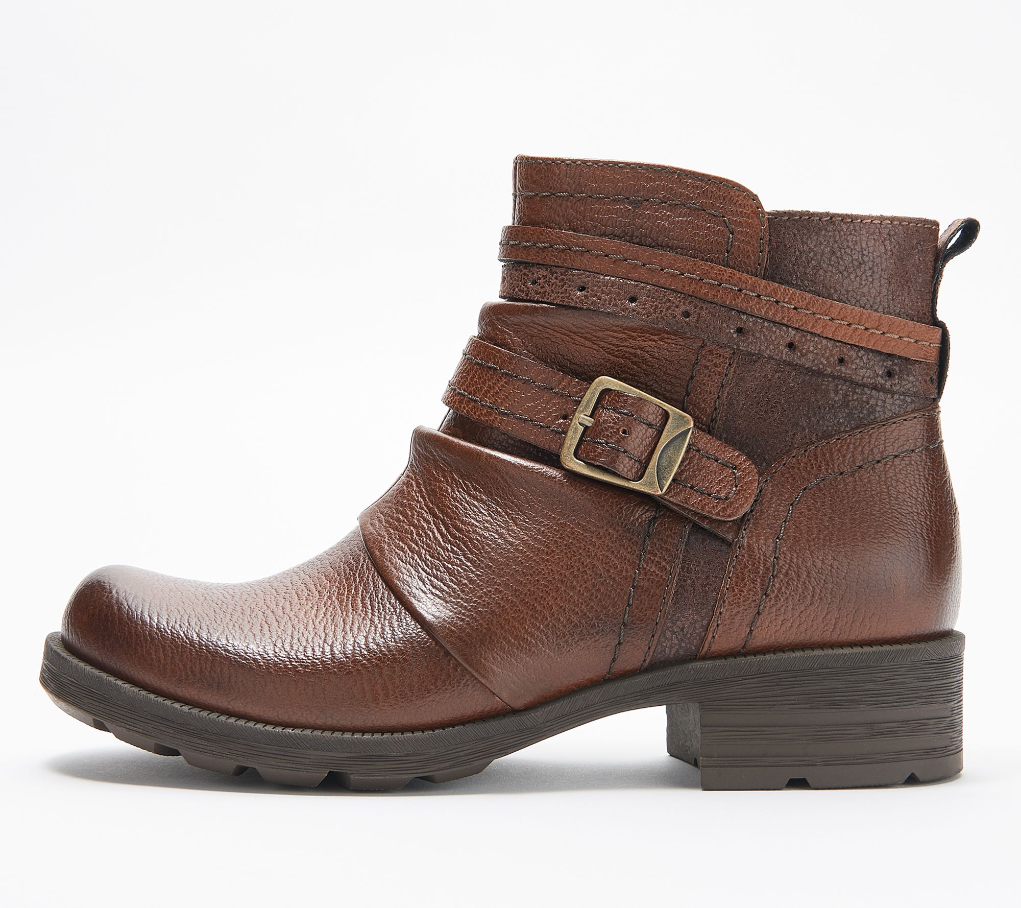 Earth Origins Leather Ankle Boots with Buckle - Randi Roland - QVC.com