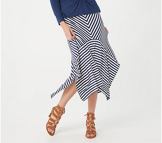 Laurie Felt Rayon Made From Bamboo Blend Striped Maxi Skirt