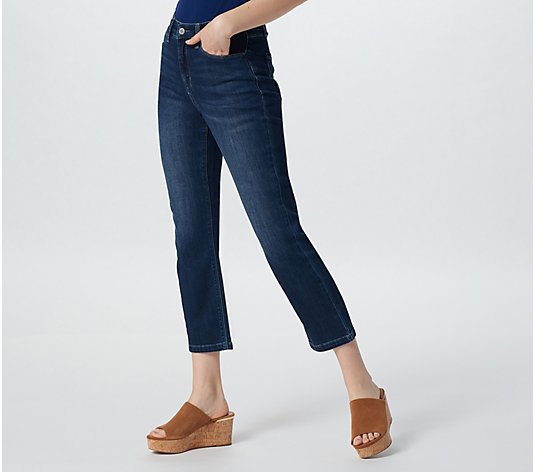 Laurie Felt Regular Daisy Denim Straight-Leg Crop Jeans