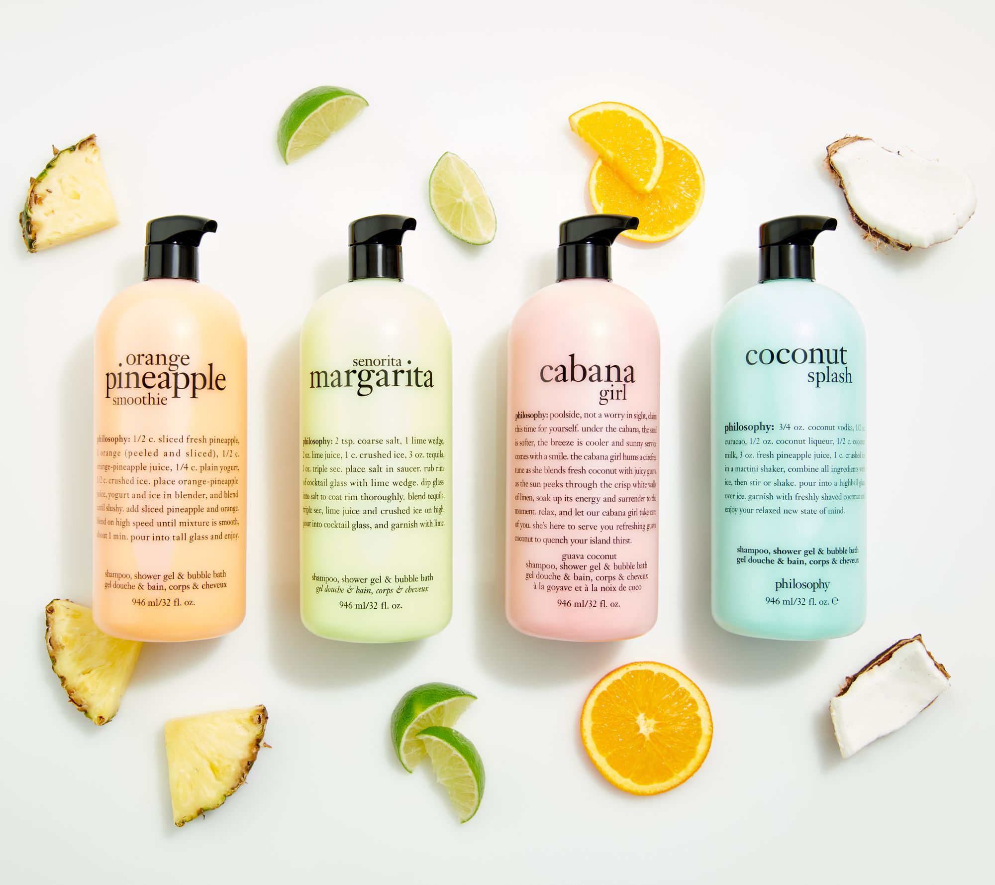 (QVC) philosophy supersize 32oz shower gel favorites 4pc collection