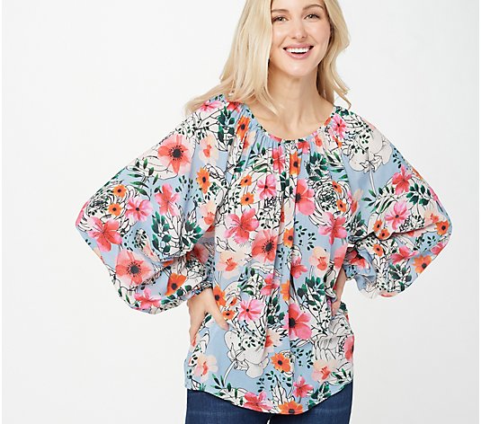 Tolani Collection Puff-Sleeve Blouse