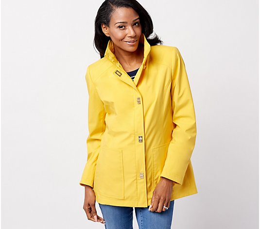 Dennis Basso Water Resistant Jacket with Turn-Key Closure - QVC.com