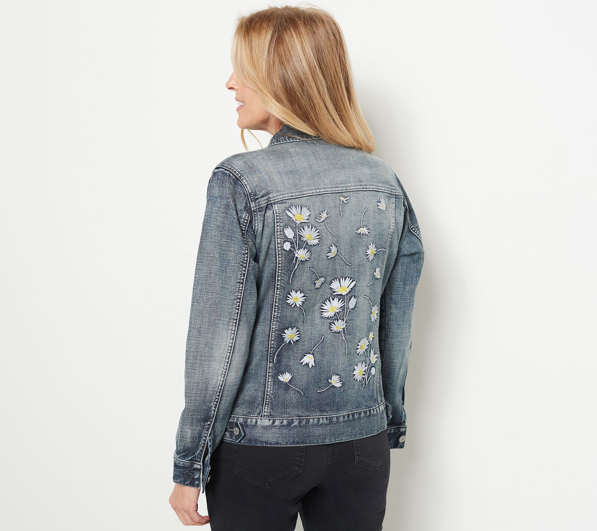 Laurie Felt Classic Denim Embroidered Jacket Jacket 