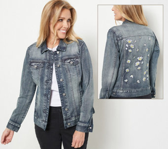 Laurie Felt Classic Denim Embroidered Jacket Jacket - A471823