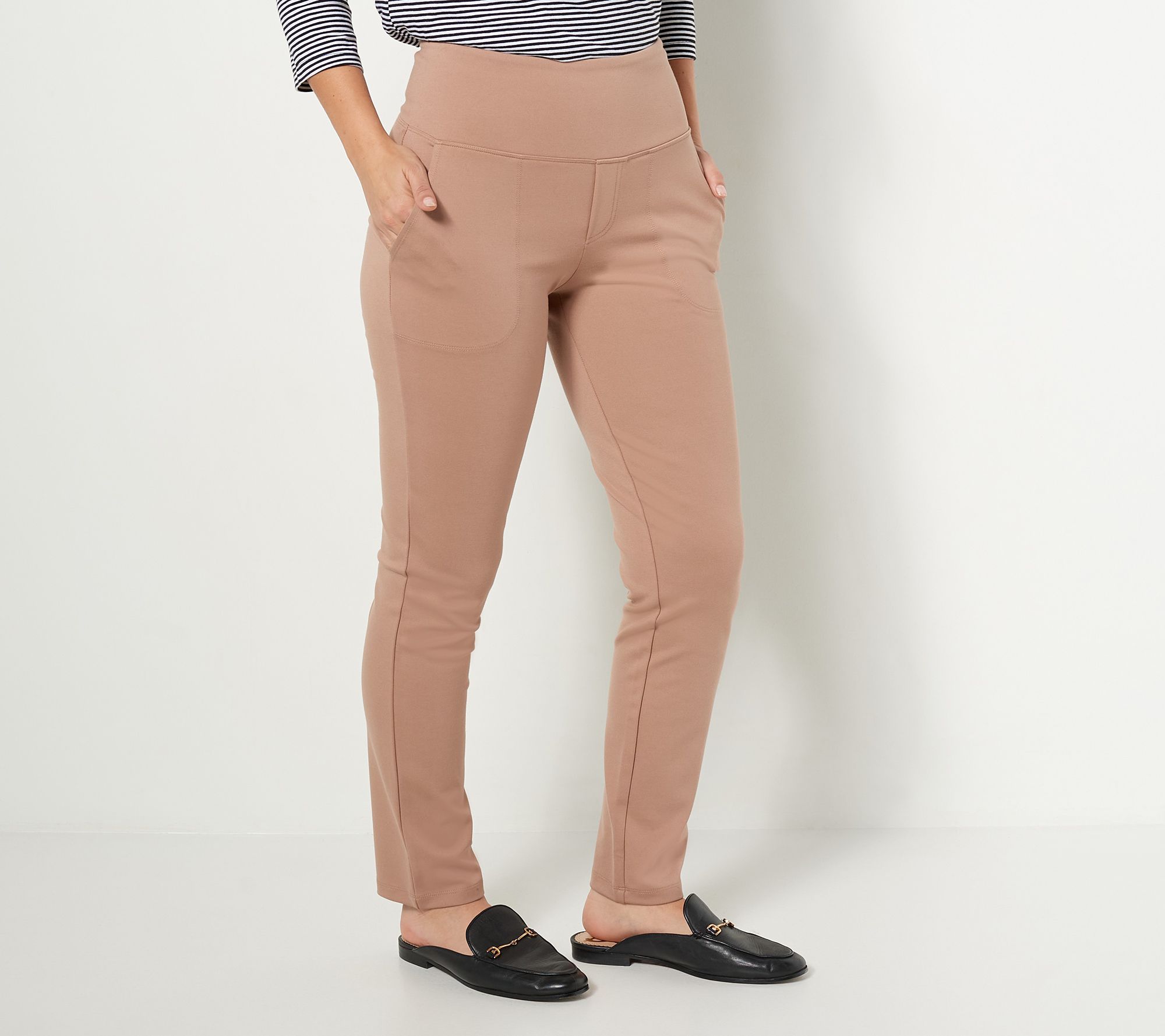 Style & Co Women's Mid-rise Ponte-knit Pants With Tummy Control