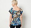 Attitudes by Renee Global Illusions Como Jersey Double Ruffle Top, 2 of 3