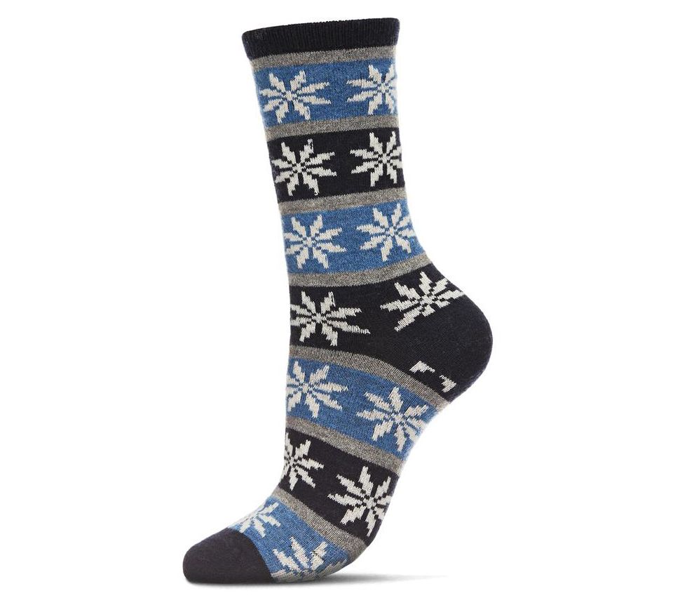 Memoi Flake Fairisle Cashmere Crew Socks