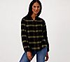 Belle by Kim Gravel Time to Shine Plaid Button Front Top