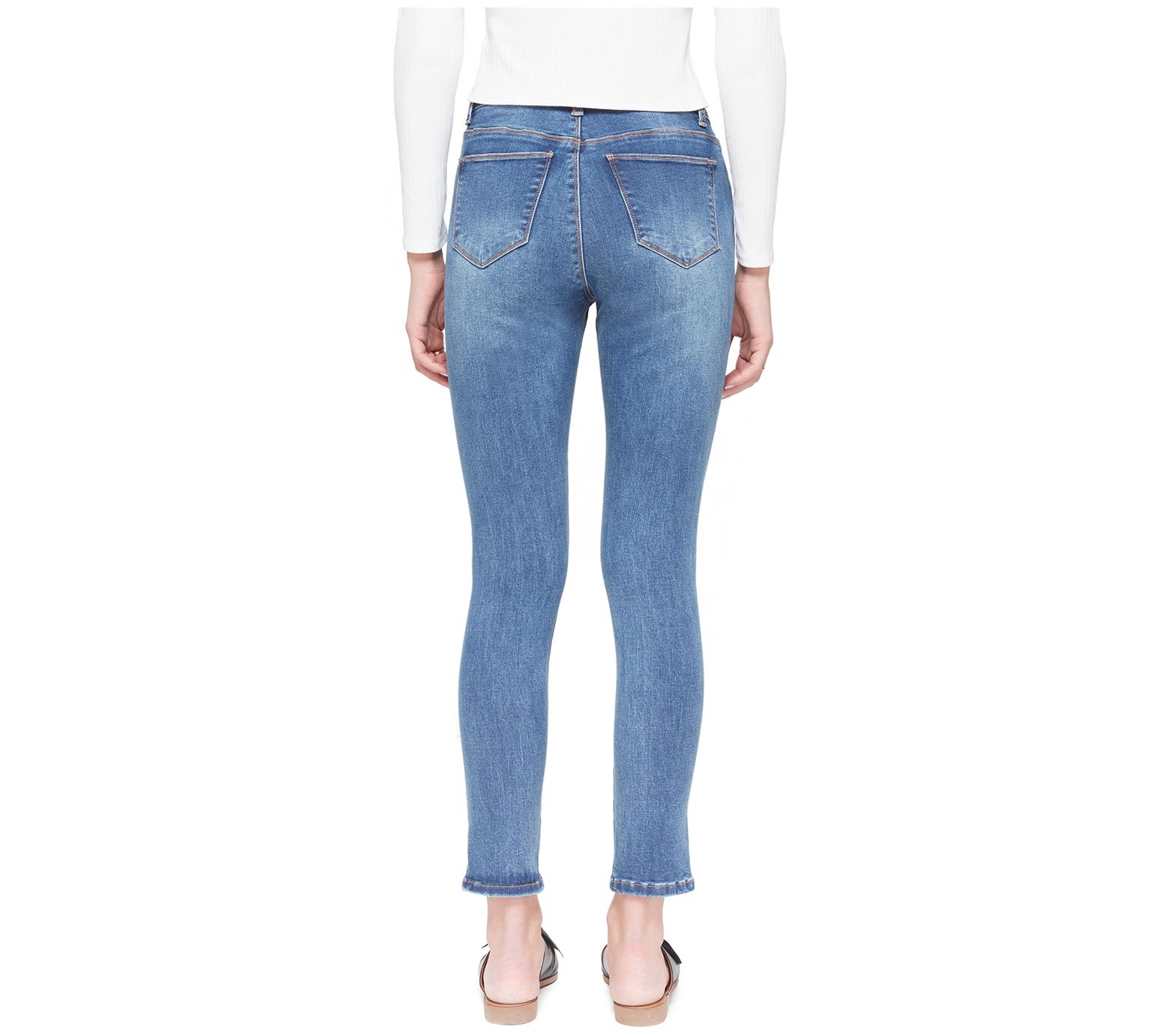 Lola Jeans Front Seam High Rise Skinny Jeans -Alexa - QVC.com