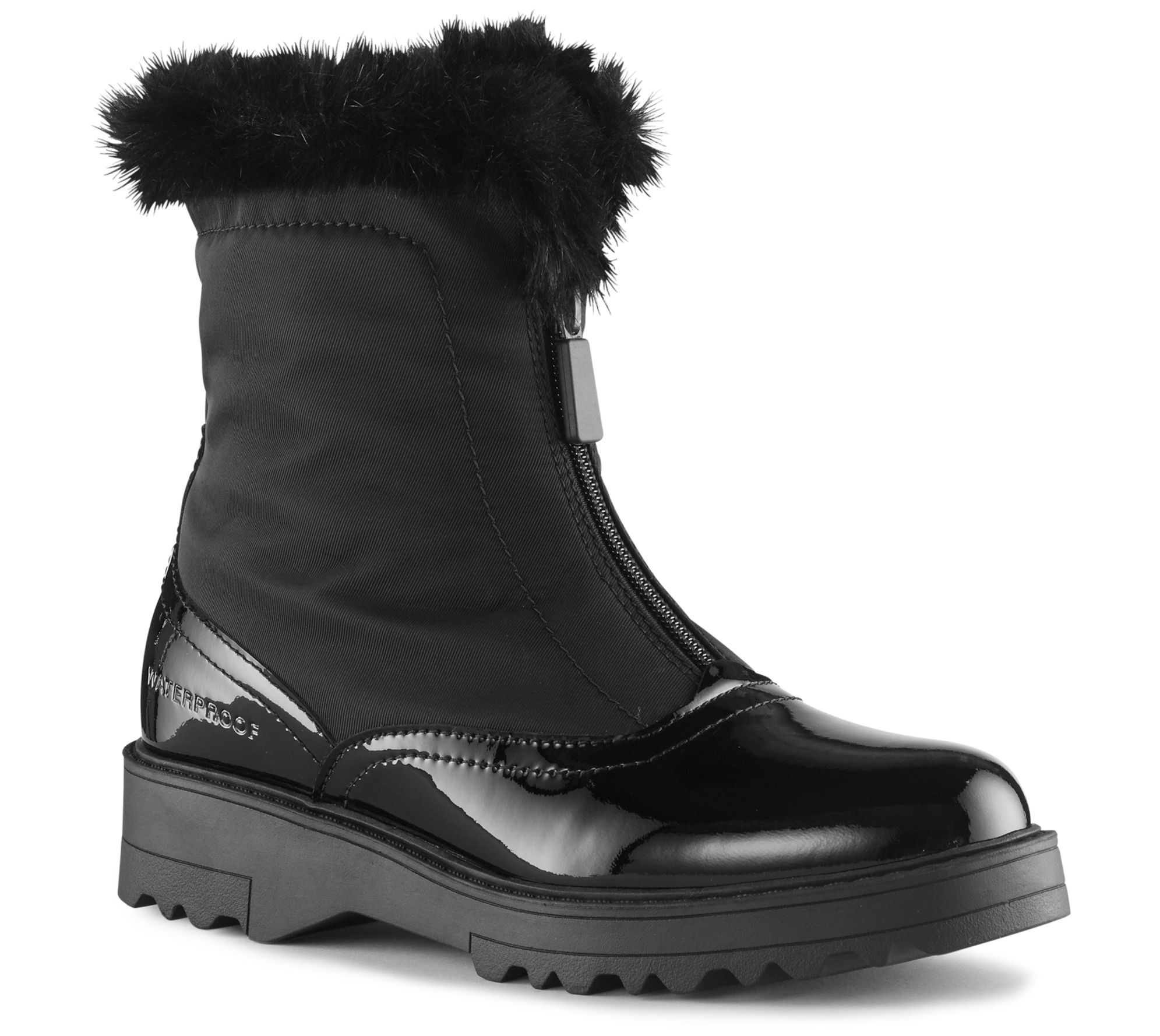 Cougar Mid-Height Patent Leather Winter Boots -Grandby - QVC.com