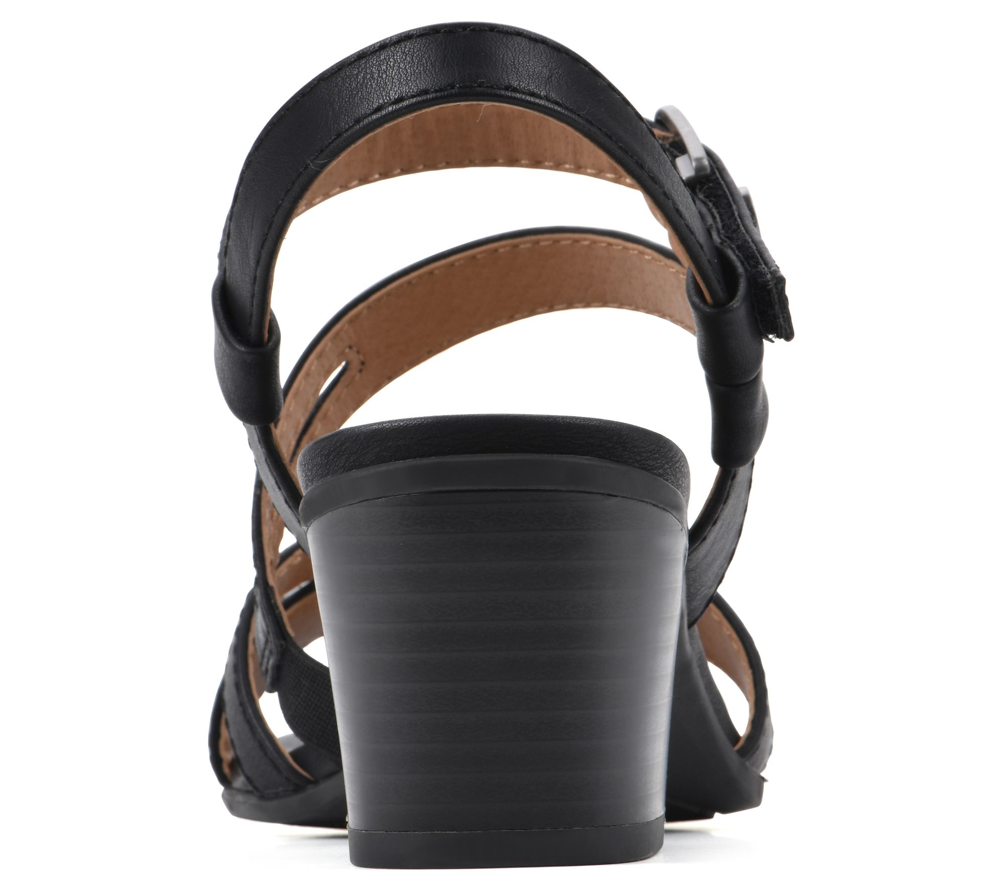 White Mountain Block Heel Sandals Let Go