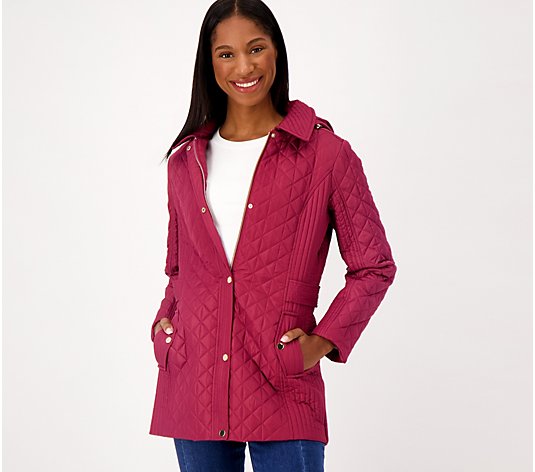 "As Is" Isaac Mizrahi Live Quilted Coat