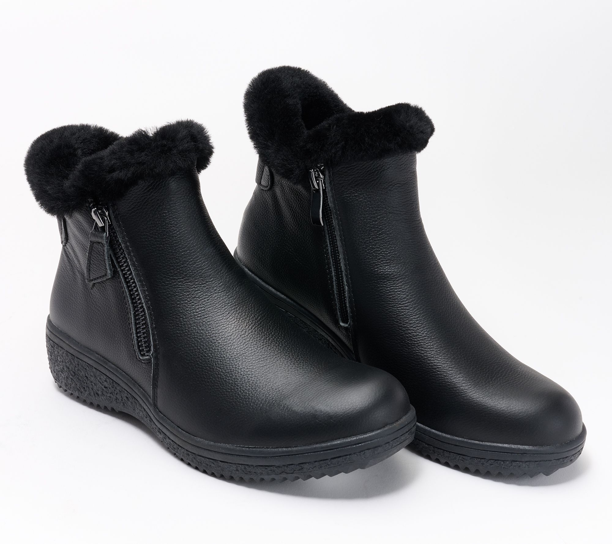 Spring Step Faux Fur Ankle Boots - Republic