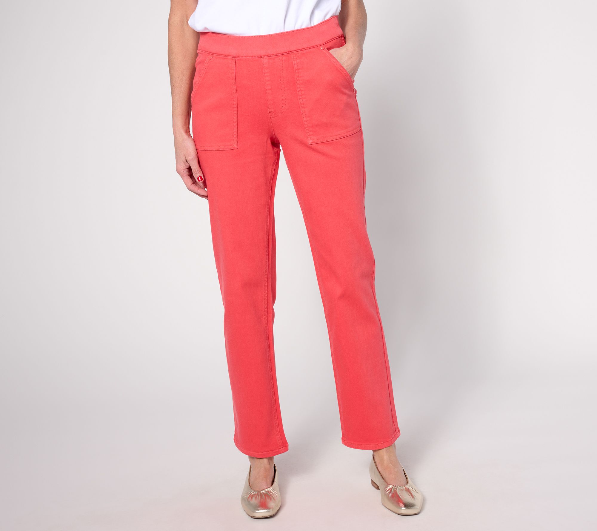 Isaac Mizrahi Live! Petite True Denim Straight Leg Jean w/ Pockets