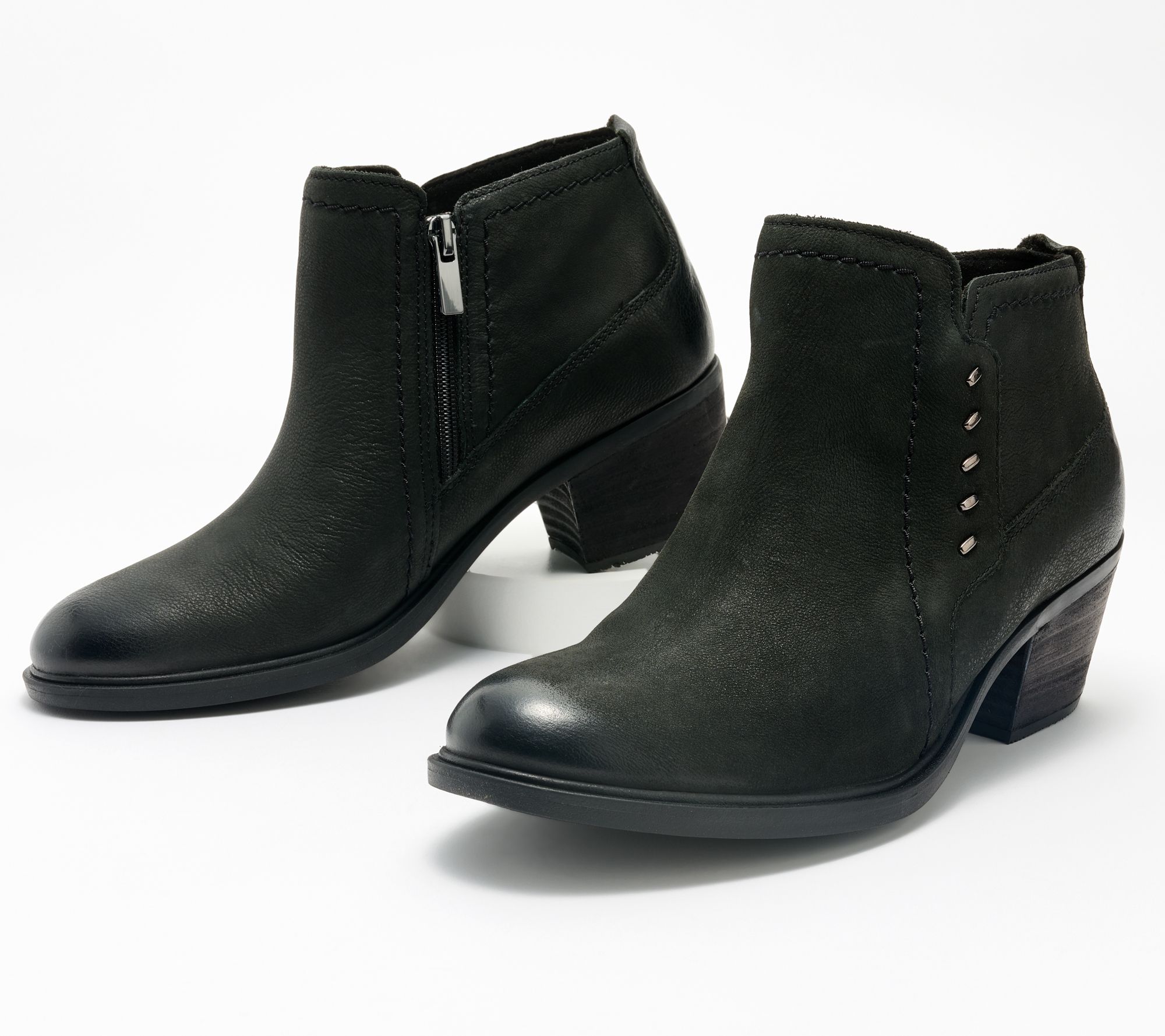 "As Is" Clarks Leather Heeled Ankle Boot- Neva Lo