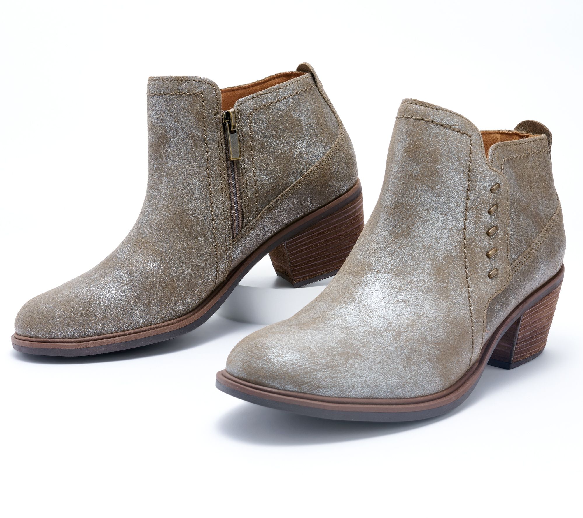 "As Is" Clarks Leather Heeled Ankle Boot- Neva Lo