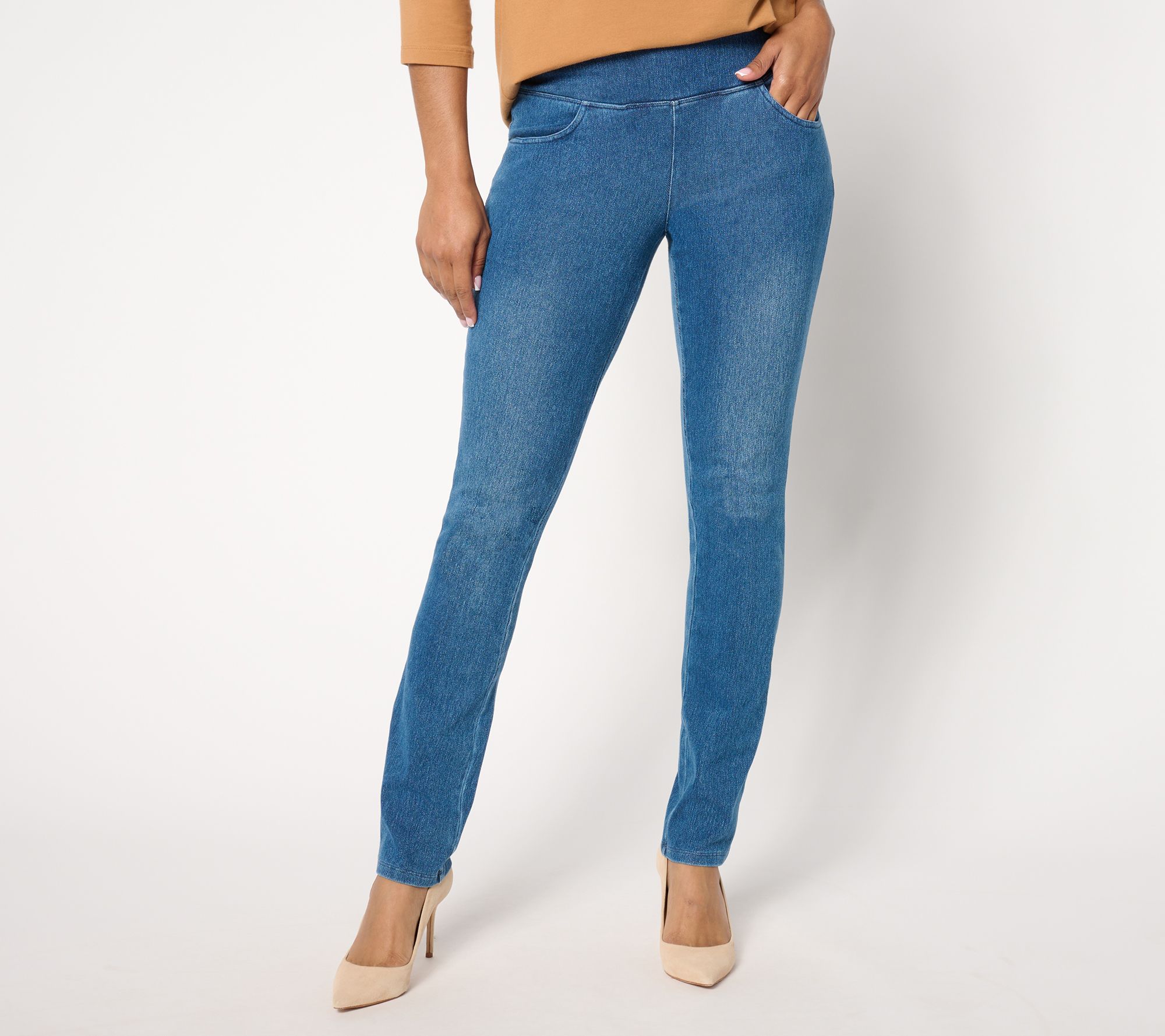 Women With Control Regular Prime Stretch Tummy Control Slim-Leg Pants