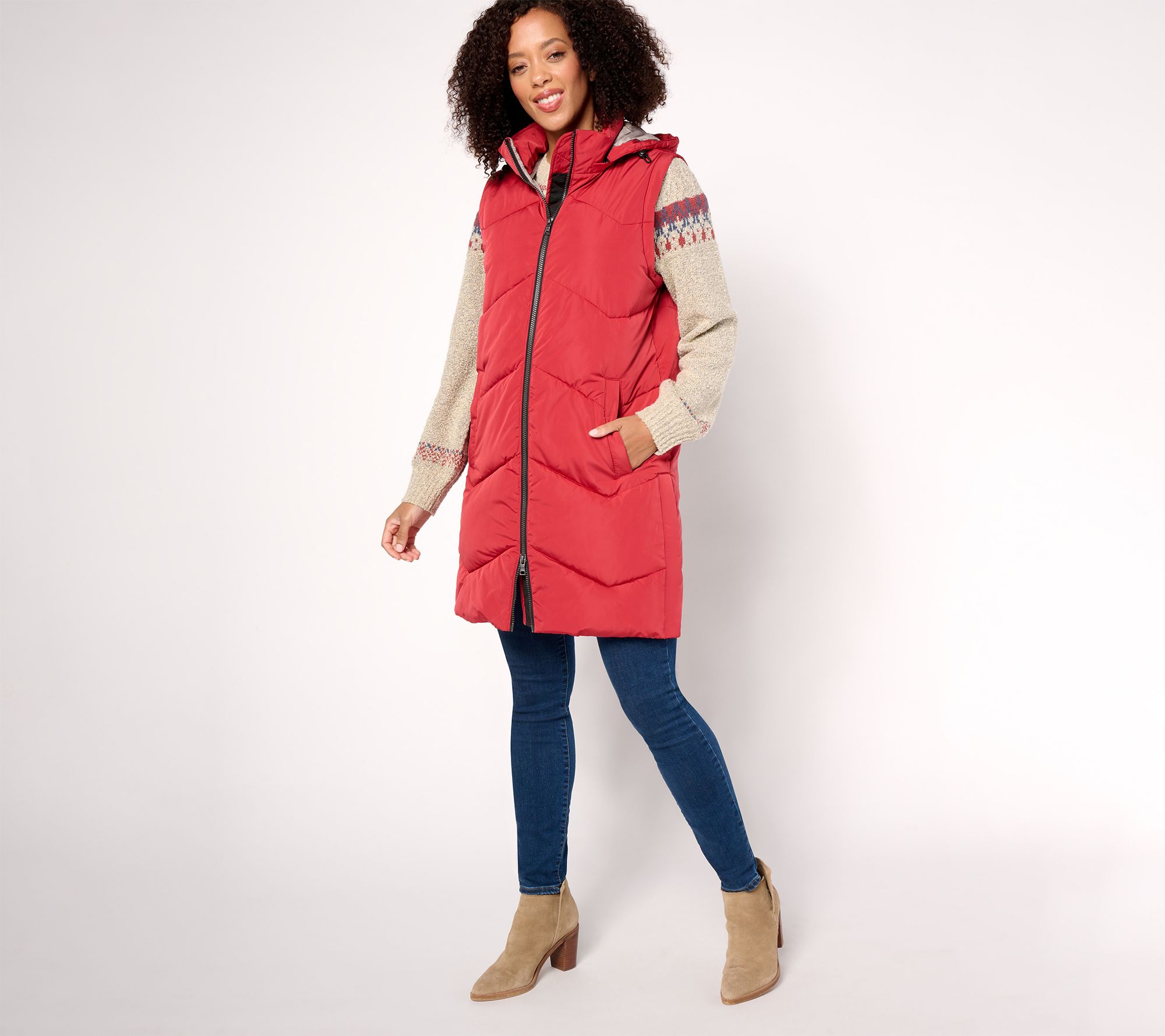 Chevron puffer vest online